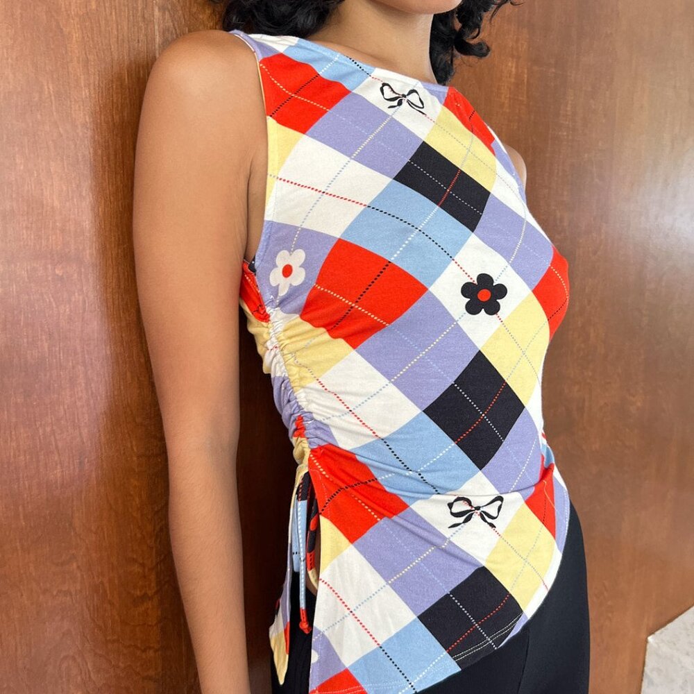 (NWT) Lisa Says Gah - Erin Tank - Cirque Argyle (XS) - Picture 2 of 10